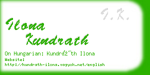 ilona kundrath business card